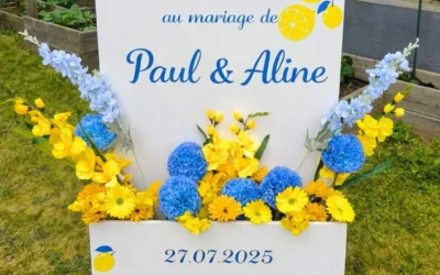 Panneau de Bienvenue avec Bac à Fleurs